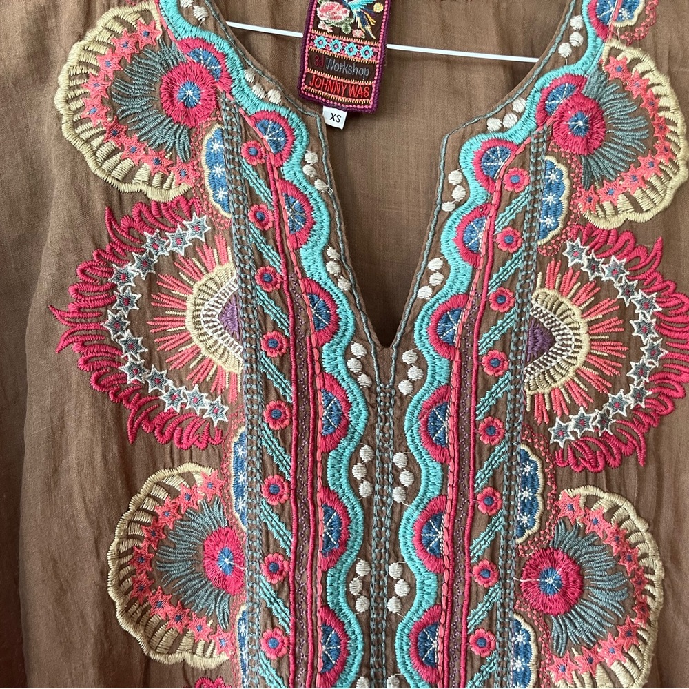 Johnny Was Multicolor Embroidered tunic dress - Picture 2 of 7